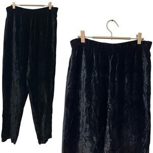 CP Shades Womens Velvet Pants Size S Black Y2K Lounge Minimalist Luxe Grunge 90s